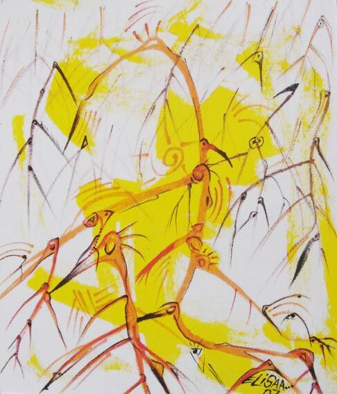 Pintura titulada "Mangrove-Soleil-Vie…" por Elisa Albert, Obra de arte original