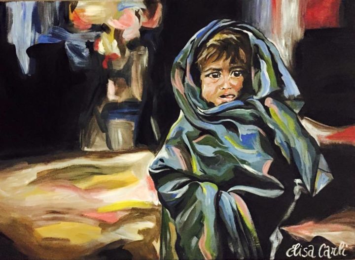 Pittura intitolato "10995496-1020513026…" da Elisa Carli, Opera d'arte originale, Tempera