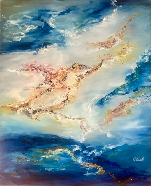 Painting titled "The Warm Whispers o…" by Elisa Cook, Original Artwork, Oil