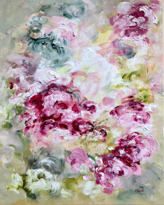 Painting titled "the Embracing Scent…" by Elisa Cook, Original Artwork, Oil