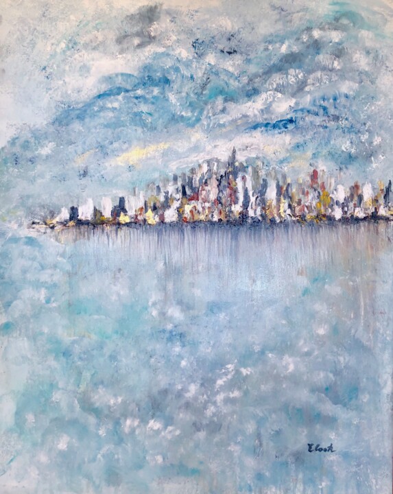 Painting titled "Sailing into the Li…" by Elisa Cook, Original Artwork, Other