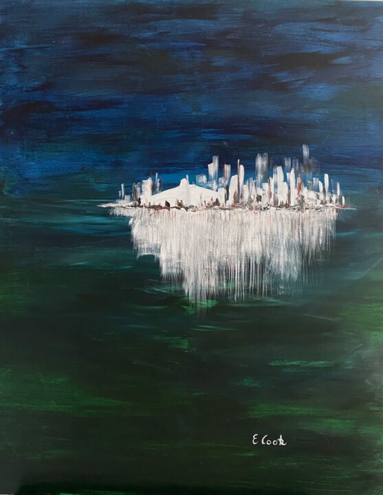 Painting titled "Nights in White Sat…" by Elisa Cook, Original Artwork, Acrylic