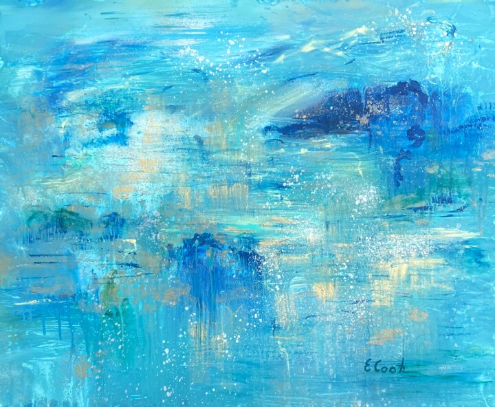 Painting titled "Early Morning Rain 2" by Elisa Cook, Original Artwork, Acrylic