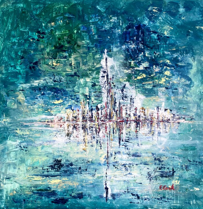 Painting titled "Standing Tall" by Elisa Cook, Original Artwork, Acrylic