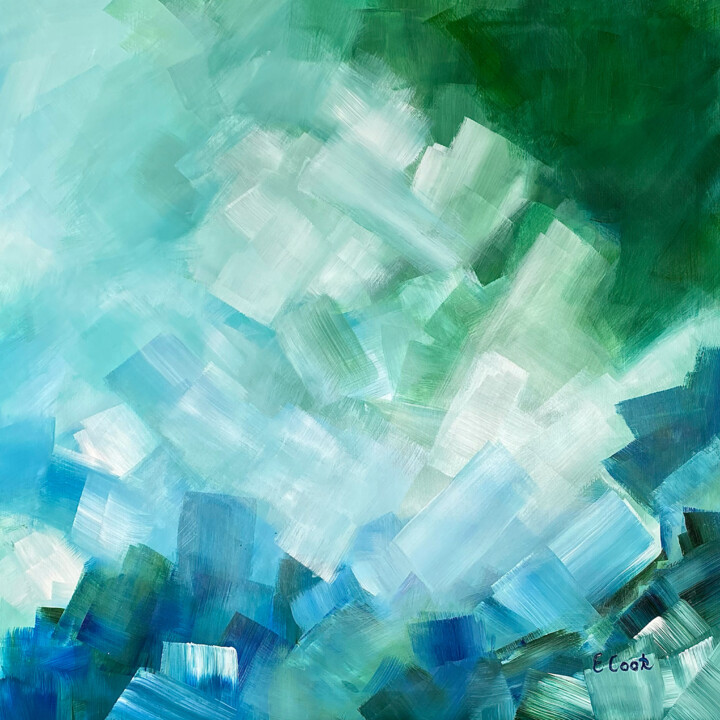 Painting titled "Lavish Crystals II" by Elisa Cook, Original Artwork, Acrylic