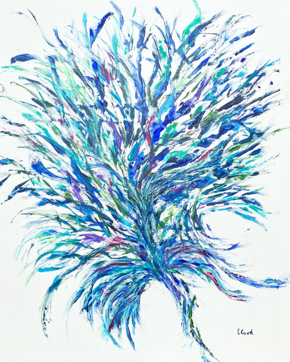 Картина под названием "Meadow Flowers II" - Elisa Cook, Подлинное произведение искусства, Акрил