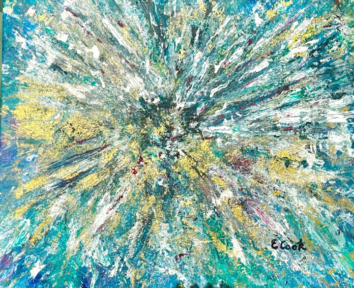Peinture intitulée "The Big Bang II" par Elisa Cook, Œuvre d'art originale, Acrylique