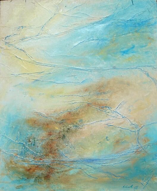 Pittura intitolato "Tout près du ciel" da Elisa Cook, Opera d'arte originale, Olio