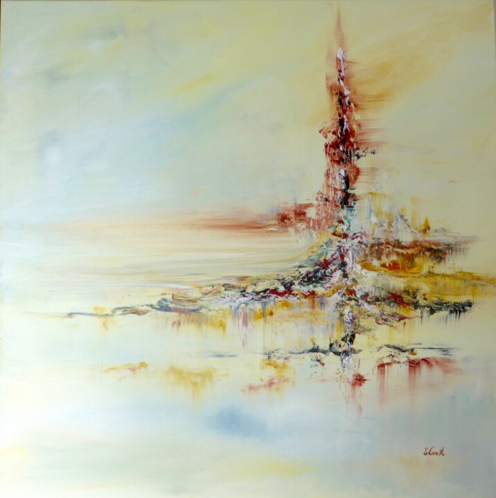 Painting titled "Quand les soirées s…" by Elisa Cook, Original Artwork, Oil