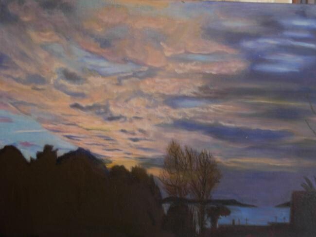 Painting titled "da monte di procida" by Elisa Rianna, Original Artwork, Oil