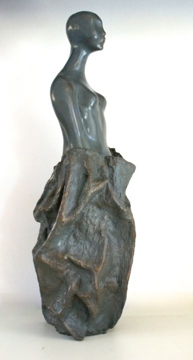 「La jupe」というタイトルの彫刻 Elisabeth Aloccioによって, オリジナルのアートワーク, ブロンズ