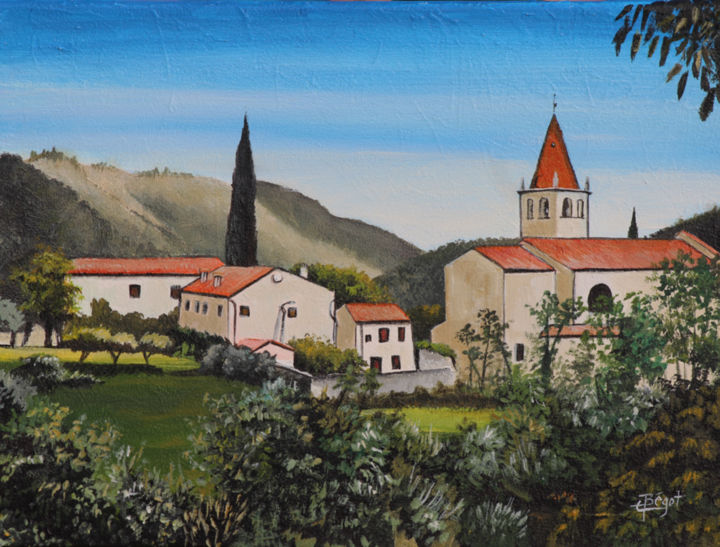 Painting titled "San Sabino Torreglia" by Elisabeth Begot, Original Artwork, Acrylic