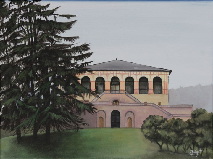 Painting titled "Villa Vescosi Luvig…" by Elisabeth Begot, Original Artwork, Acrylic