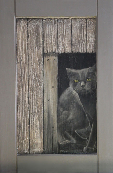 Pintura titulada "Trompe l'oeil 3" por Elisabeth Begot, Obra de arte original, Acrílico