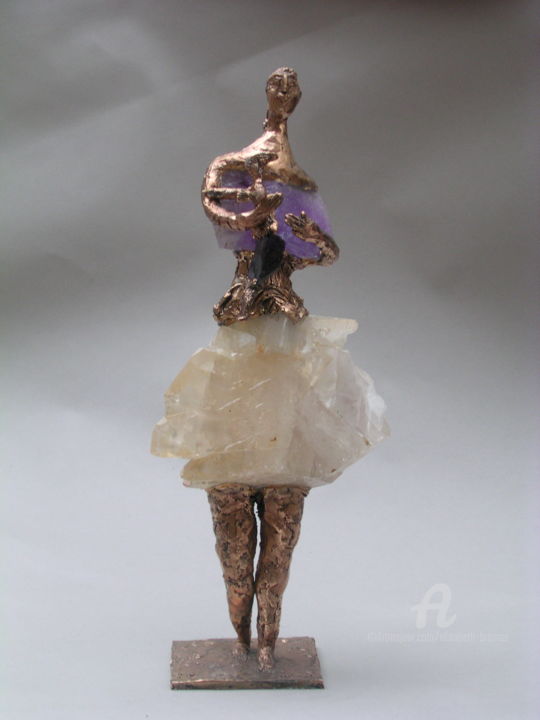 Sculpture intitulée "Femme à l'enfant am…" par Elisabeth Brainos, Œuvre d'art originale, Bronze