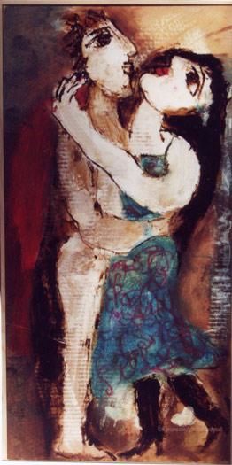 Peinture intitulée "danse" par Elisabeth Brainos, Œuvre d'art originale