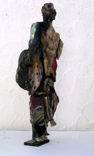 Sculpture intitulée "couple 4 profil" par Elisabeth Brainos, Œuvre d'art originale, Terre cuite