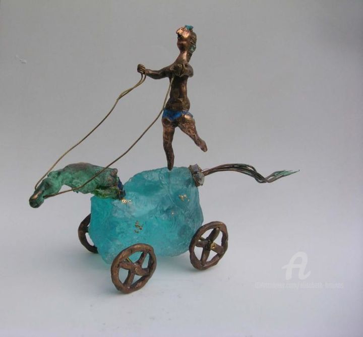 Sculpture titled "Ecuyère" by Elisabeth Brainos, Original Artwork, Bronze