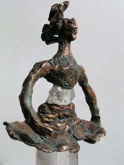 Sculpture titled "Danseuse cristal de…" by Elisabeth Brainos, Original Artwork, Bronze