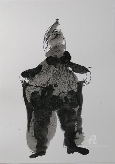 Drawing titled "sans titre 02" by Elisabeth Brainos, Original Artwork