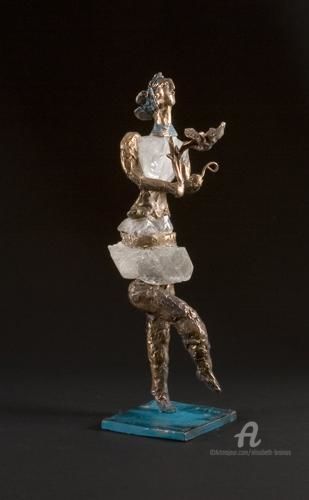 Rzeźba zatytułowany „La promesse de paix” autorstwa Elisabeth Brainos, Oryginalna praca, Brąz