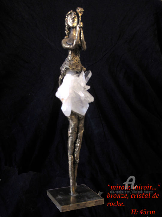 Sculpture titled "Miroir, miroir" by Elisabeth Brainos, Original Artwork, Bronze