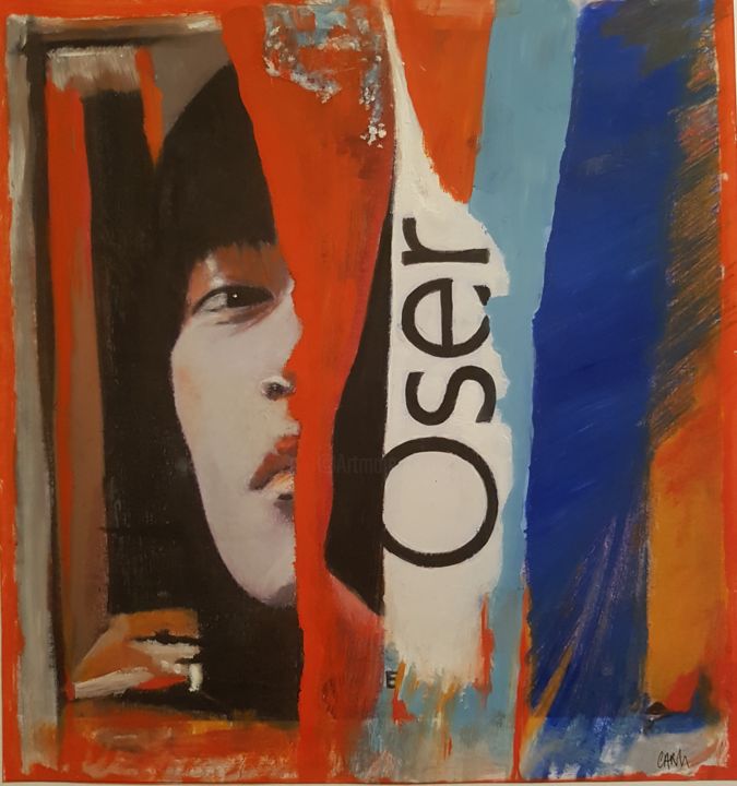 Peinture intitulée ""Oser"" par Elisabeth Carli, Œuvre d'art originale, Huile