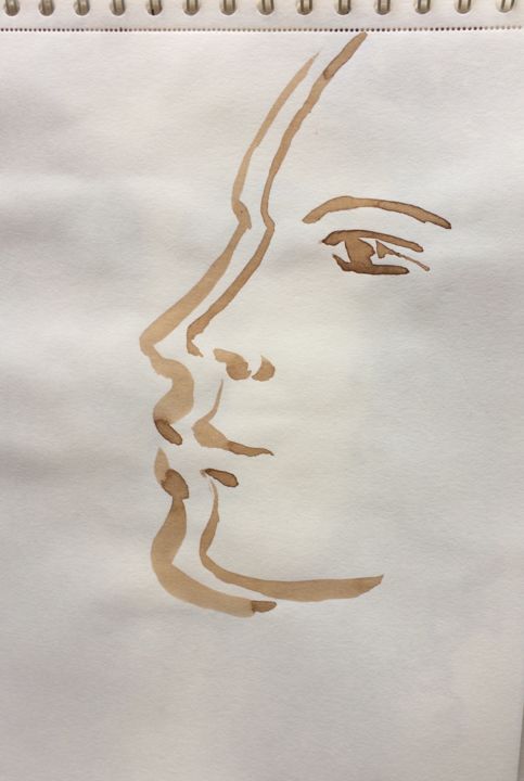 Drawing titled "Confiante.jpg" by Elisabeth Durandin, Original Artwork