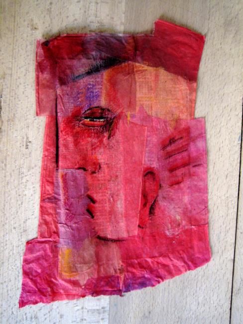 Peinture intitulée "visages" par Elisabeth Durandin, Œuvre d'art originale, Acrylique