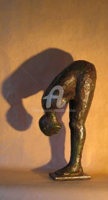 Sculpture titled "Le Regard" by Elisabeth Faucheur, Original Artwork