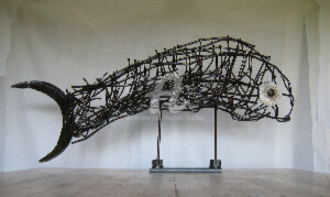 Sculpture intitulée "Poisson d'Auray" par Elisabeth Faucheur, Œuvre d'art originale, Autre