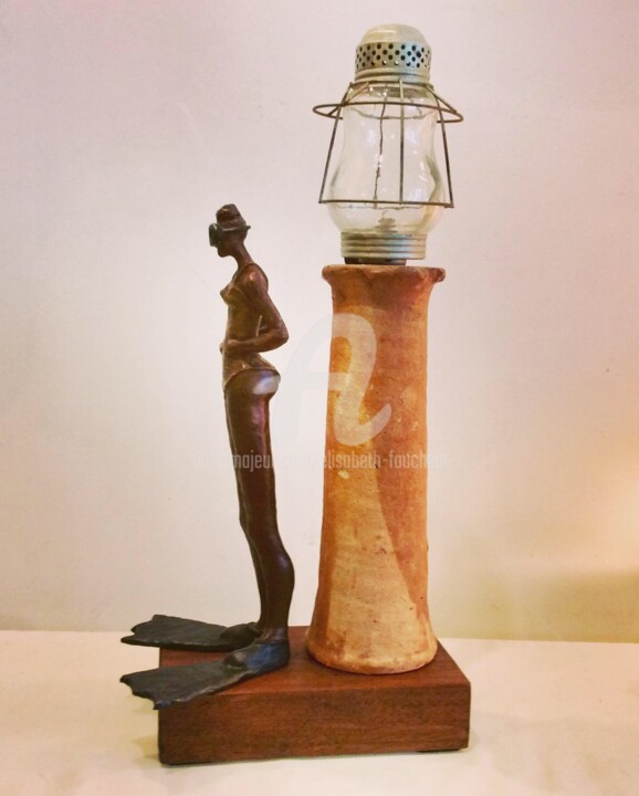 Rzeźba zatytułowany „“Le phare du petit…” autorstwa Elisabeth Faucheur, Oryginalna praca, Brąz