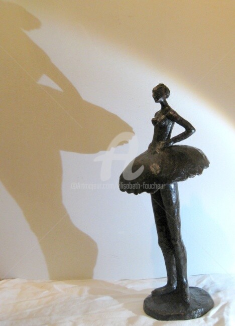 Sculpture titled ""Danseuse"" by Elisabeth Faucheur, Original Artwork, Metals