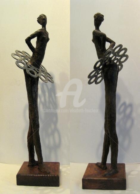 Sculpture titled ""Danseuse tutu rond…" by Elisabeth Faucheur, Original Artwork, Other