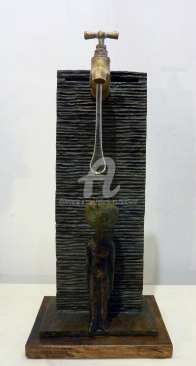 Skulptur mit dem Titel ""Petite migraine et…" von Elisabeth Faucheur, Original-Kunstwerk, Metalle
