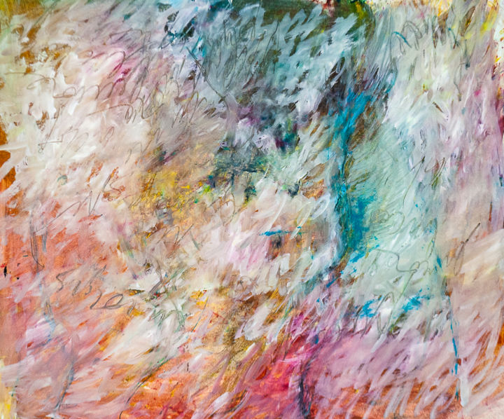 Peinture intitulée "danse du feu" par Elisabeth Laplante, Œuvre d'art originale, Huile
