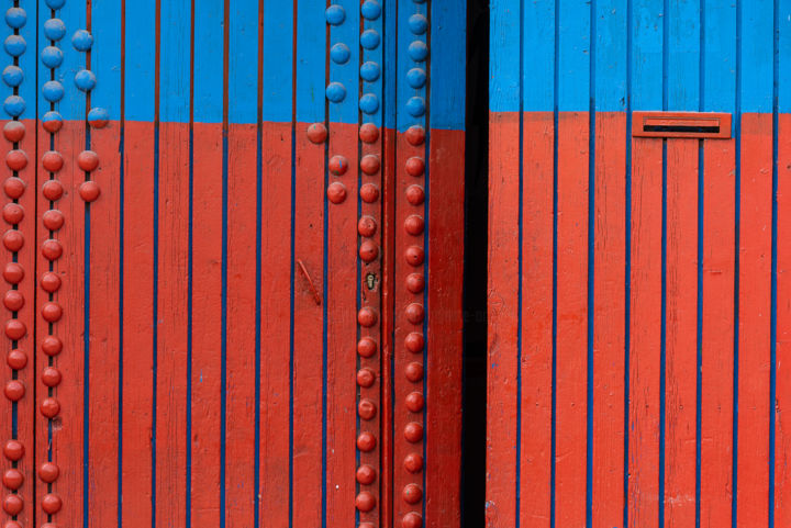 Photographie intitulée "Bleu et Rouge" par Elisabeth Laplante, Œuvre d'art originale, Photographie numérique