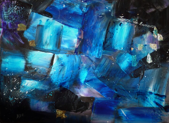 Pintura titulada "Terre de rumeurs" por Elisabeth Renard, Obra de arte original, Acrílico Montado en Bastidor de camilla de…