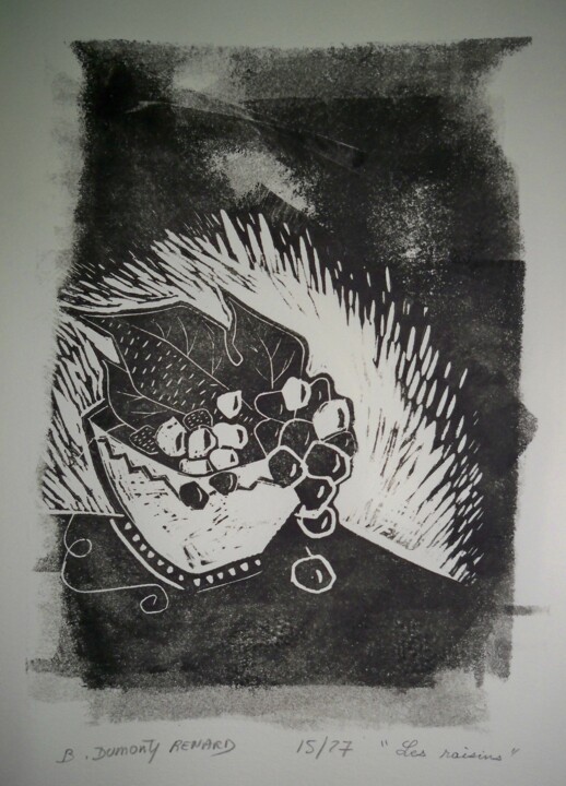 Incisioni, stampe intitolato "linogravure - natur…" da Elisabeth Renard, Opera d'arte originale, Incisioni su linoleum