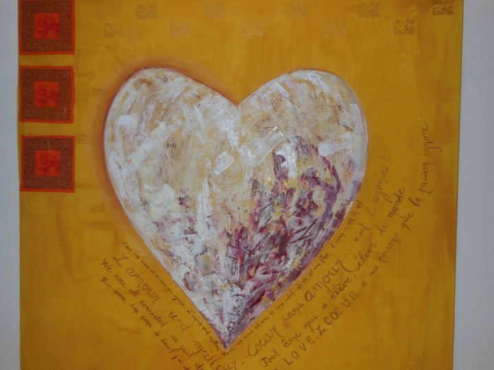Peinture intitulée "love-is-the-answer.…" par Bib, Œuvre d'art originale