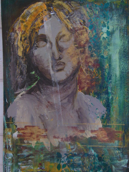 Painting titled "Un ange passe..." by Bib, Original Artwork