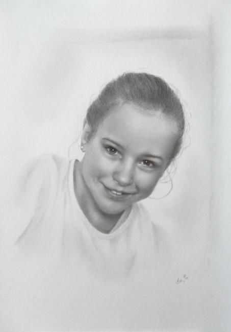 Drawing titled "Portrait Emilia" by Lisa, Original Artwork, Other