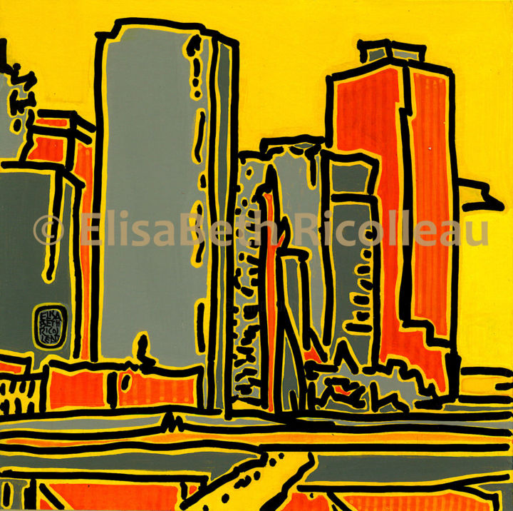 Peinture intitulée "New York City 10 -…" par Elisabeth Ricolleau Artiste Peintre, Œuvre d'art originale