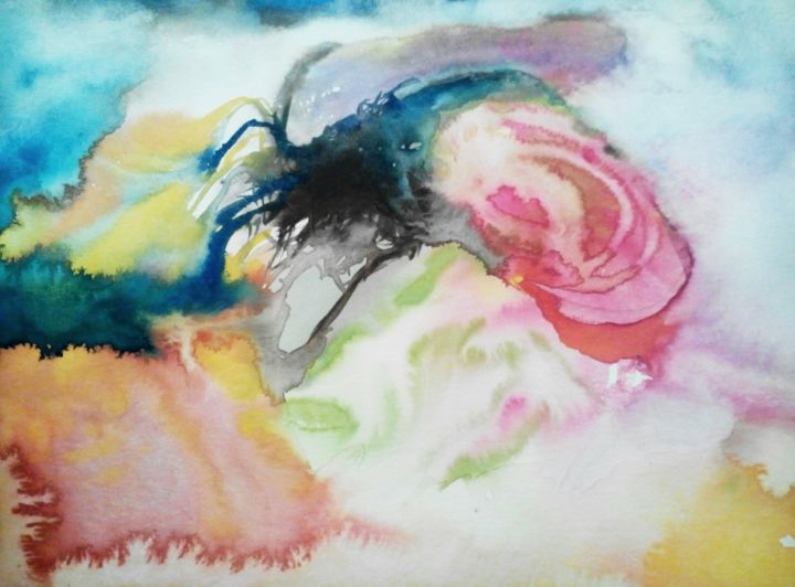 Peinture intitulée "ES-A18-04" par Elisabeth Sandillon, Œuvre d'art originale, Aquarelle