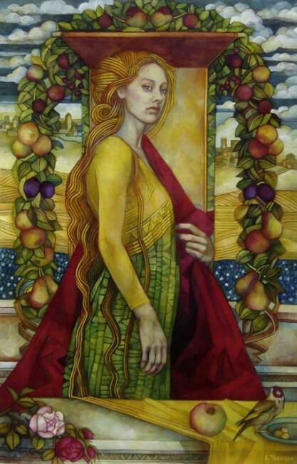 Painting titled "omaggio a Carlo Cri…" by Elisabetta Trevisan, Original Artwork, Oil