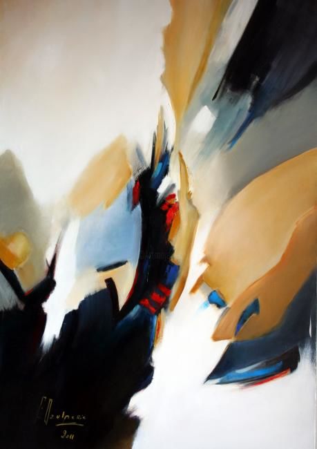 Peinture intitulée "005.JPG" par Elisa Daulmerie, Œuvre d'art originale, Huile