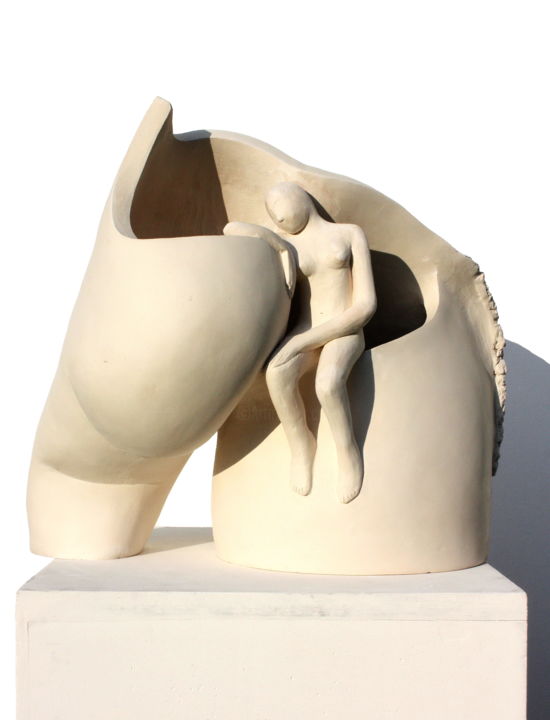 Sculpture intitulée "Freedom and Love. C…" par Elisaveta Sivas, Œuvre d'art originale, Argile