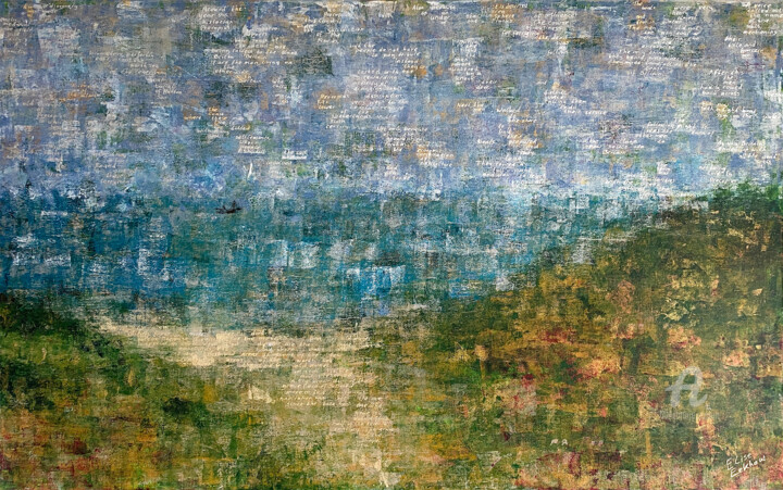 Painting titled "Burried Land 03" by Elise Eekhout, Original Artwork, Acrylic