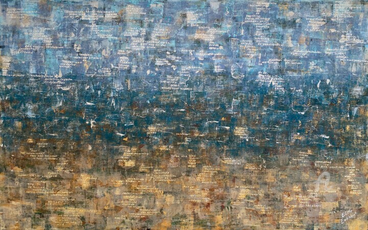 Peinture intitulée "Drowned Land 01" par Elise Eekhout, Œuvre d'art originale, Acrylique