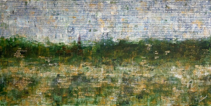 Pittura intitolato "Missing Land 02" da Elise Eekhout, Opera d'arte originale, Acrilico